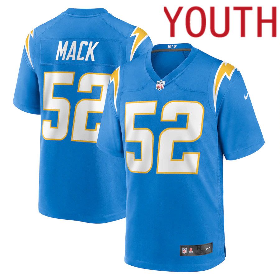 Youth Los Angeles Chargers 52 Khalil Mack Nike Powder Blue Game NFL Jersey